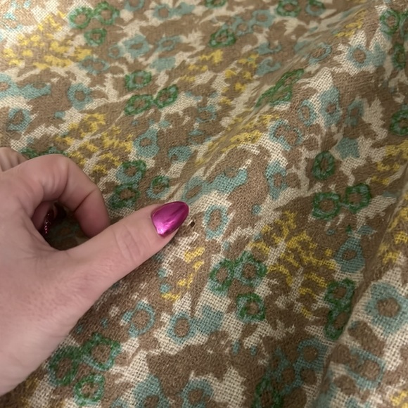 VTG 1960's KLEIST Latest Fashion Cream Yellow Green & Brown Wool Nehru Coat - Picture 11 of 11